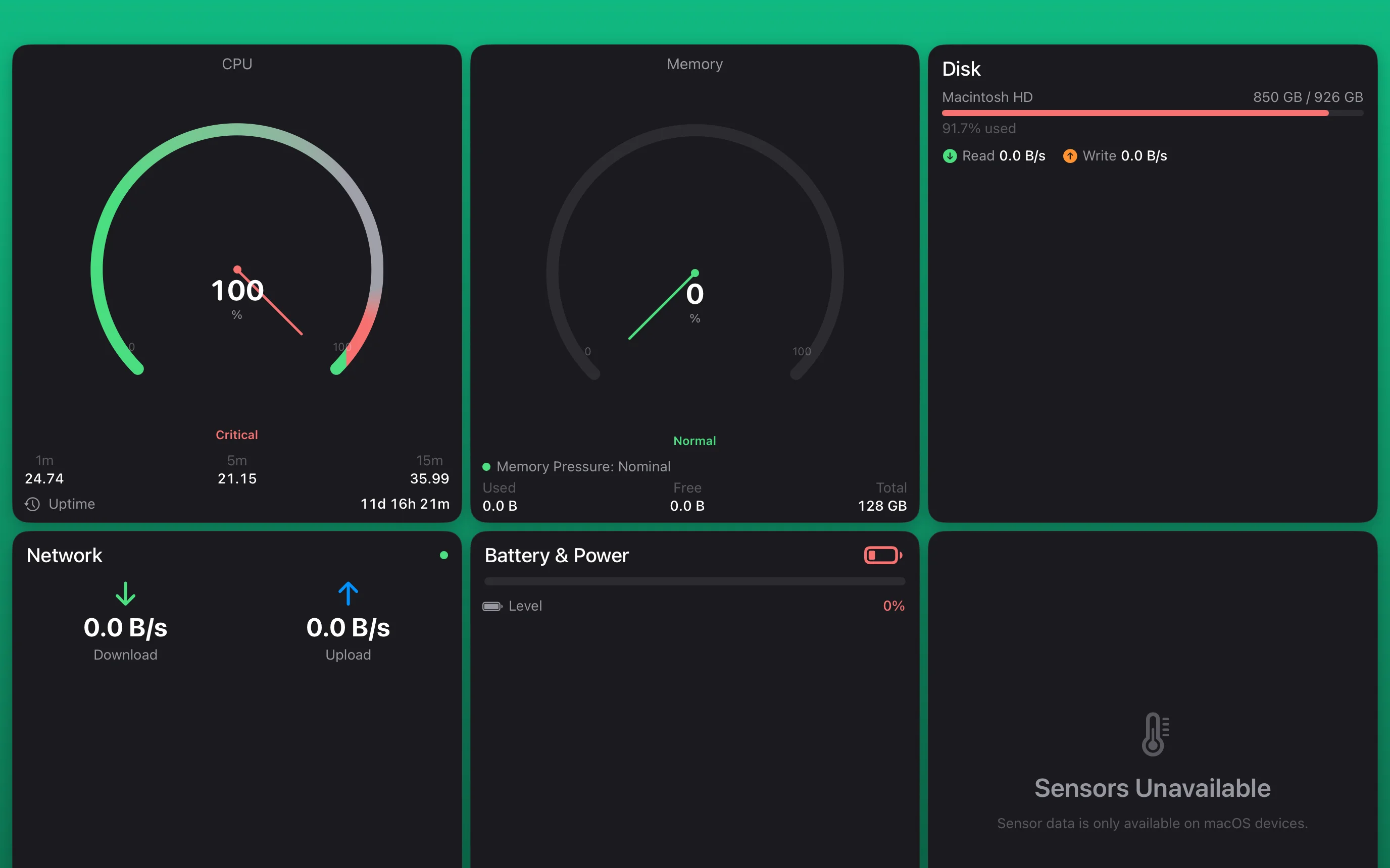 Home Lab dashboard